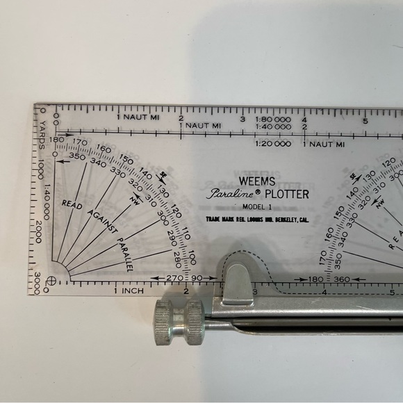 Vintage Weems Paraline Plotter Model 1 Navigation Tool 1953 - Picture 3 of 13